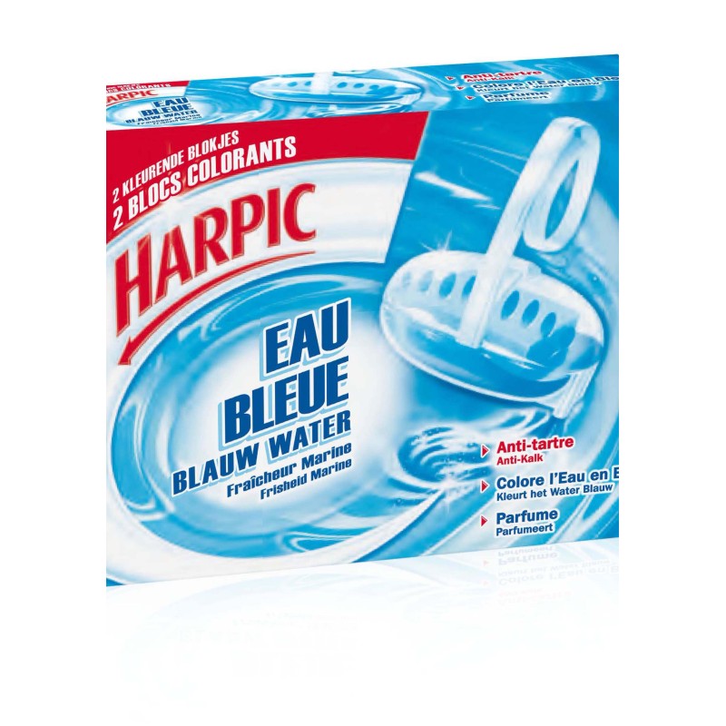 Harpic bloc cuvette eau bleue 2x38gr