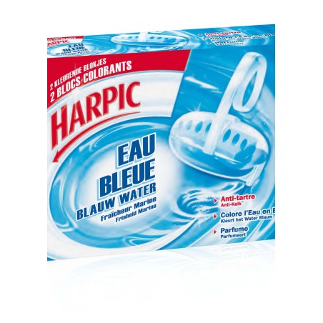 Harpic bloc cuvette eau bleue 2x38gr