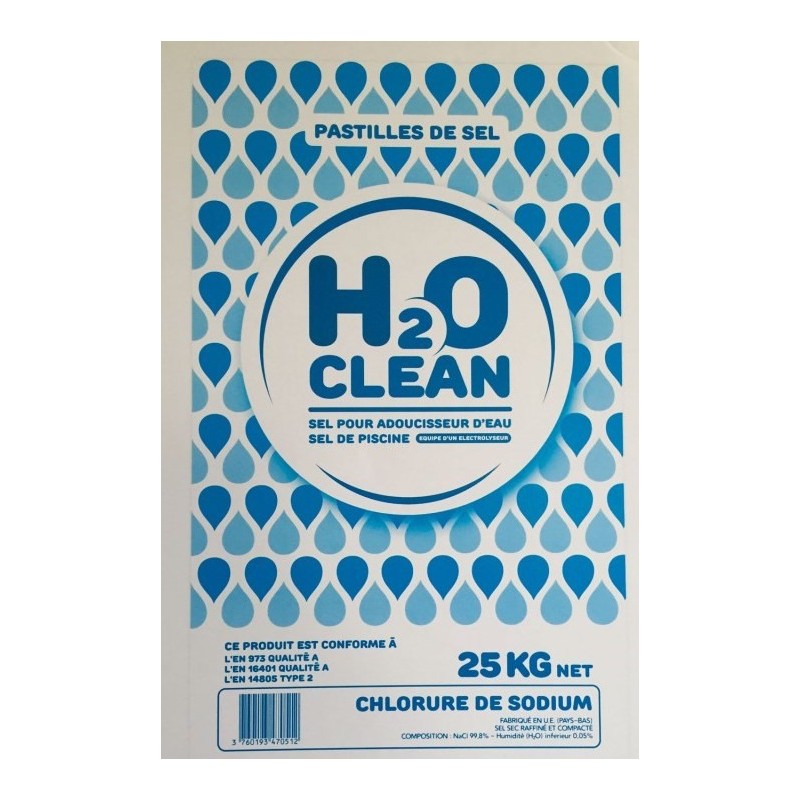 SEL ADOUCISSEUR 25KG H20 CLEAN