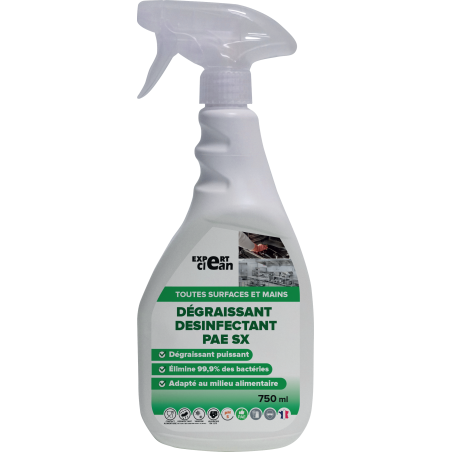 Degraissant desinfectant pae sx 750ml alimentaire