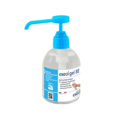 Gel hydroalcoolique exeol gel 82 avec pompe 300ml