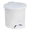 Poubelle pedale 4l plast blanche jenny