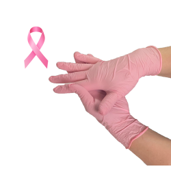 Gants nitrile rose non...