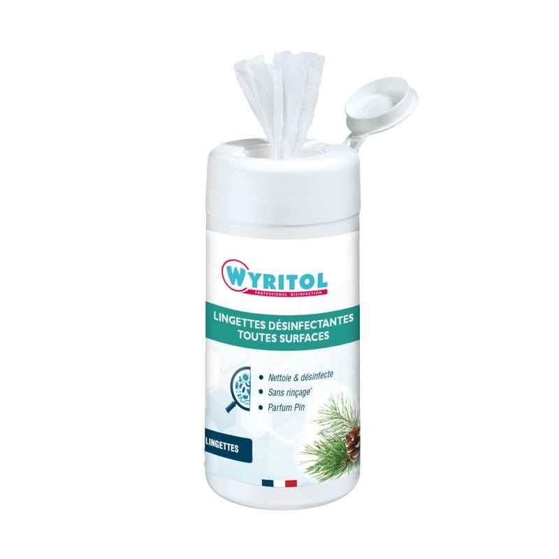 Lingettes desinfectantes surfaces wyritol x120
