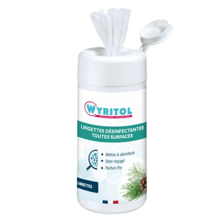 Lingettes desinfectantes surfaces wyritol x120