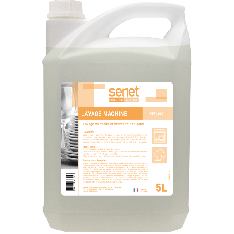 Lavage vaisselle toutes eaux 5l senet 0601