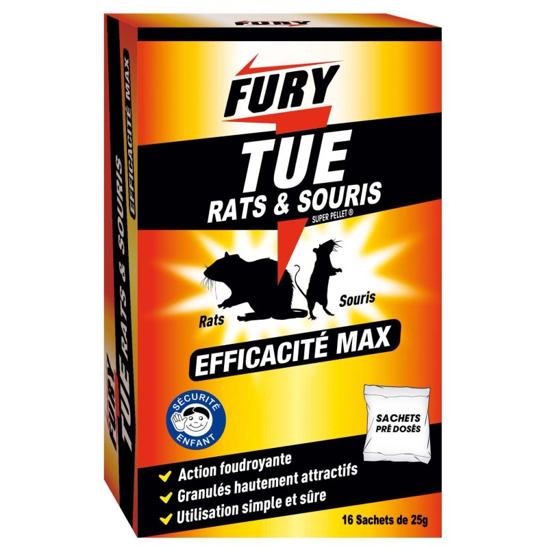 Fury tue rats souris 7 x 20gr